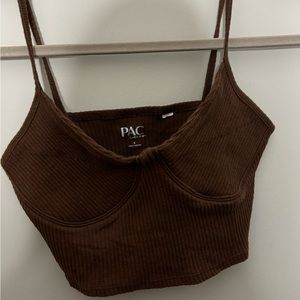 Brown pacsun bustier tank top